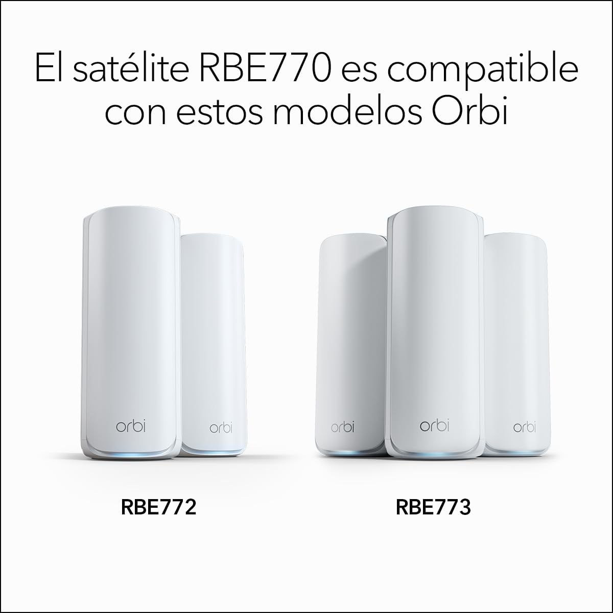 NETGEAR Orbi WiFi Mesh Satélite | (RBE770) WiFi 7 Mesh, Compatible con Orbi RBE772 y RBE773 | Aumenta la Cobertura hasta 180 m2, BE27000 802.11be (hasta 11 Gbps)