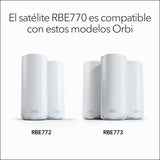 NETGEAR Orbi WiFi Mesh Satélite | (RBE770) WiFi 7 Mesh, Compatible con Orbi RBE772 y RBE773 | Aumenta la Cobertura hasta 180 m2, BE27000 802.11be (hasta 11 Gbps)