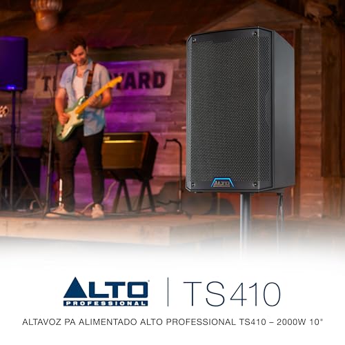 ALTO TS410 Altavoz Autoamplificado 2000W 10 Pulgadas con Mesa de Mezclas de 3 Canales, Streaming Bluetooth, Emparejamiento Inalámbrico de Altavoces, DSP y App