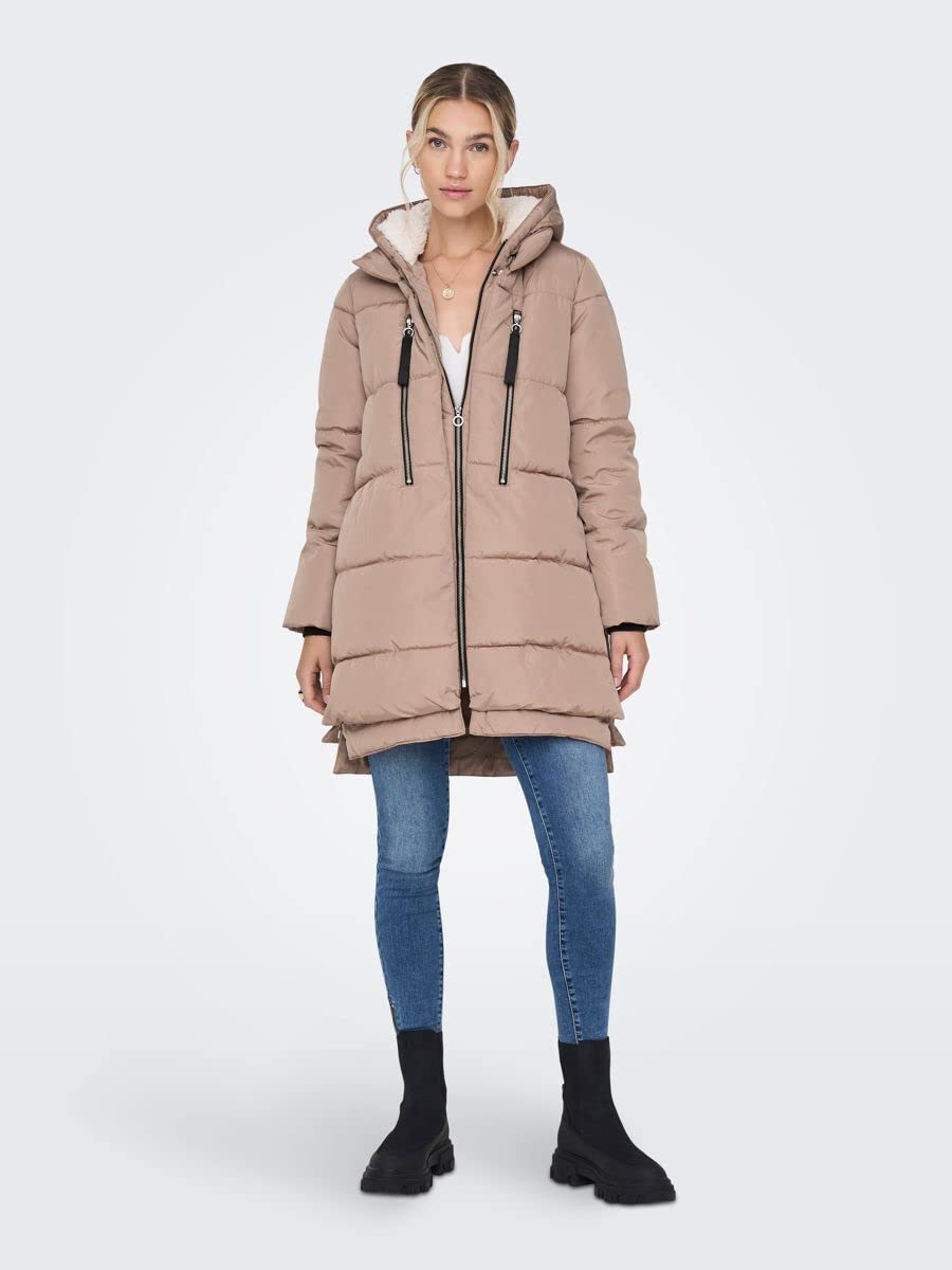 ONLY Onlnora Long Puffer Coat CC Otw Chaqueta, Vajilla, M para Mujer