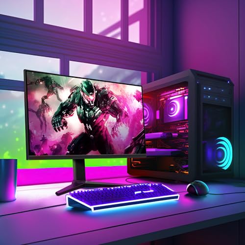 Amazon Basics Monitor para juegos de 24"/61 cm, FHD 1080p, 165 Hz, compatible con VESA, sincronización adaptativa, respuesta de 1 ms, Negro