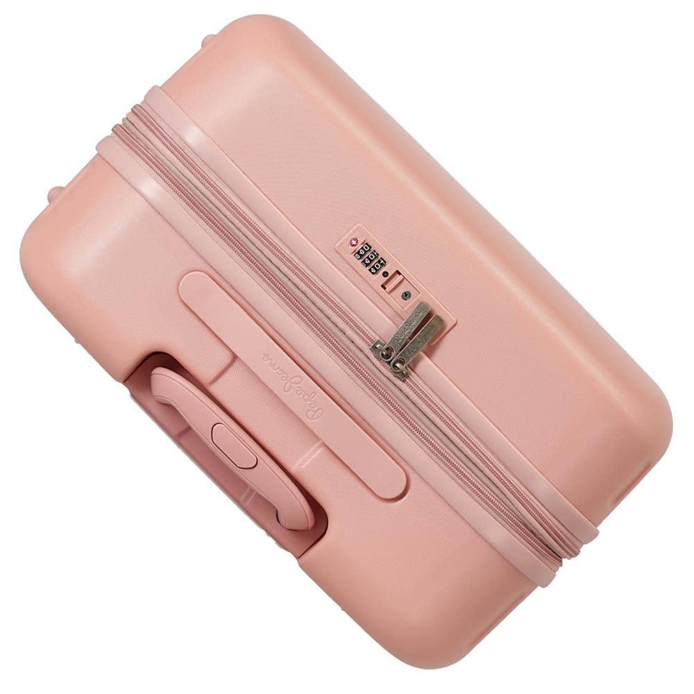 Pepe Jeans Carina Maleta mediana Rosa 48x70x28 cms Rígida ABS Cierre TSA integrado 79L 3,22 kgs 4 Ruedas dobles