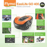 Flymo EasiLife GO 400 Cortacésped robótico para el césped Cuidado Fácil instalación e instalación. Práctico Control de Aplicaciones. Silenciosamente Cortar de Forma Segura hasta Metros