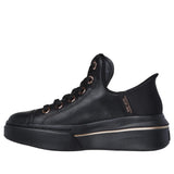 Skechers Snoop One OG, Zapatillas Mujer, Black Leather/Mesh/Rose Gold Trim, 37 EU
