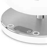 Smeg. Báscula de cocina digital blanca mate, medición precisa, acero inoxidable, uso doméstico. Capacidad de hasta 5 kilogramos