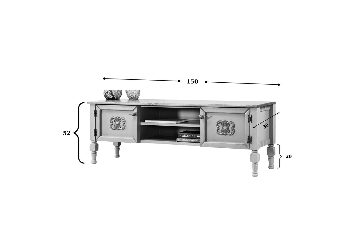 Hanah Home Soporte de televisión, MDF, Naranja, Talla única