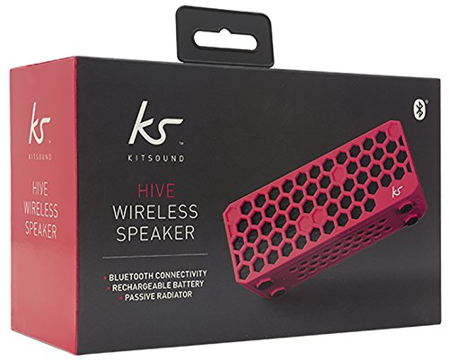 KitSound Hive - Altavoz Bluetooth (inalámbrico, estéreo) rosa