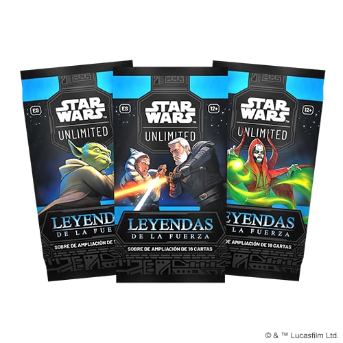 Fantasy Flight Games Asmodee FFG Star Wars Unlimited Juego Coleccionables Leyendas de la Fuerza, 24 Sobres de 16 Cartas, TCG a Partir de 12 Años, para 2 Jugadores, Español, Multicolor SWH0502ES
