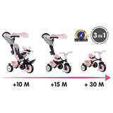 Smoby- Triciclo Baby Driver Confort Rosa (741501)