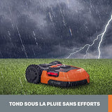 WORX Landroid S WR184E Robot cortacésped para jardines de hasta 400 m2 – 35% de inclinación – con conexión WiFi y plataforma de corte flotante – Control por aplicación – Programación multizona –