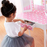 Fantasy Fields Teamson Kids Juego De Tocador Rosa con Espejo Y Luces Tocador Madera TD-11670FL