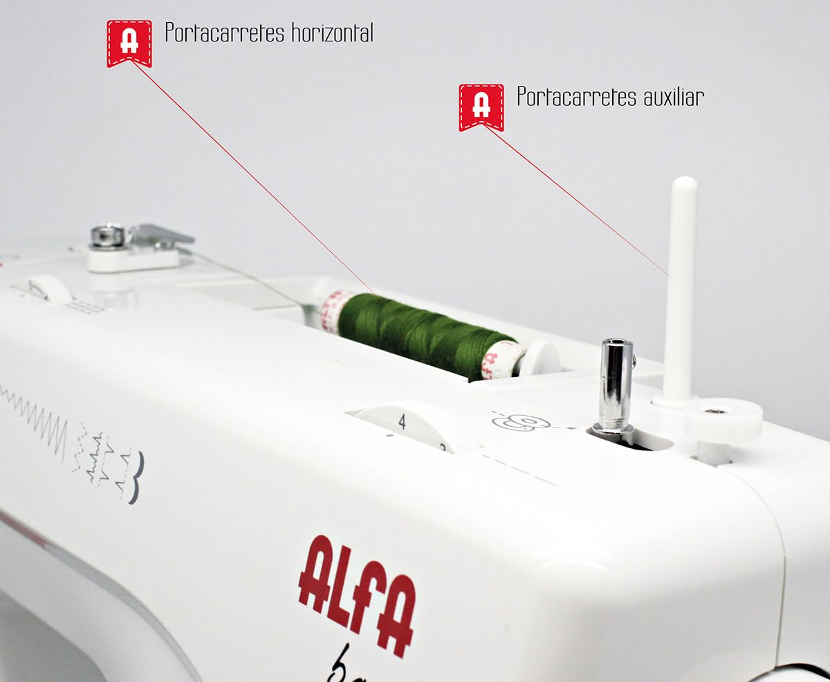 ALFA 720+ Máquina de Coser, Compuesto, Blanco, 30x19x41 cm