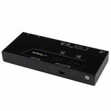 StarTech.com Switch Matricial HDMI de 2x2 con Conmutado Automático y Prioritario - Selector Conmutador Matrix 1080p Mando a Distancia EDID