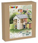 Smoby Life Casa Nature con Cocina de Juguete - Casita Infantil Interior y Exterior - Material Reciclado UV Resistente - A Partir 2 años - Cocina y Accesorios Incluidos - (7600810739)
