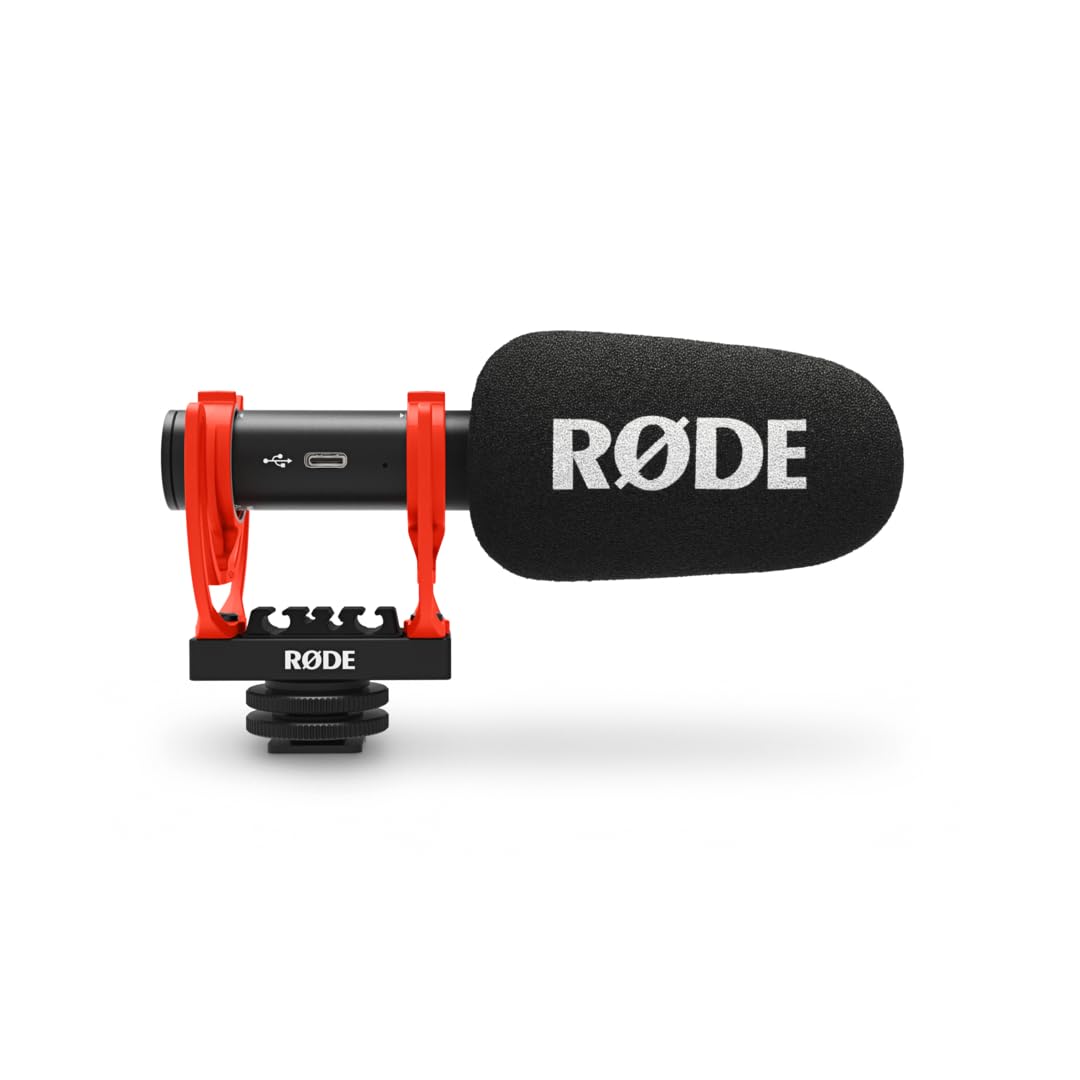 RØDE VideoMic GO II - Micrófono de escopeta ultra compacto y ligero con audio USB para cine, creación de contenido, grabación de ubicación, locutores, podcasting y videollamadas