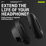 AIAIAI TMA-2 Professional DJ Over Ear Headphones (Talla única, Negro) - Auriculares de estudio con cable - Auriculares con cable de gama alta sobre la oreja