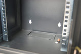 WAYTEX 37483 - Caja de Red (10 Pulgadas, 6U, Montaje en Pared, bahía de elaboración, 310 x 300 x 350 mm, con Puerta de Cristal con Cerradura, Color Negro