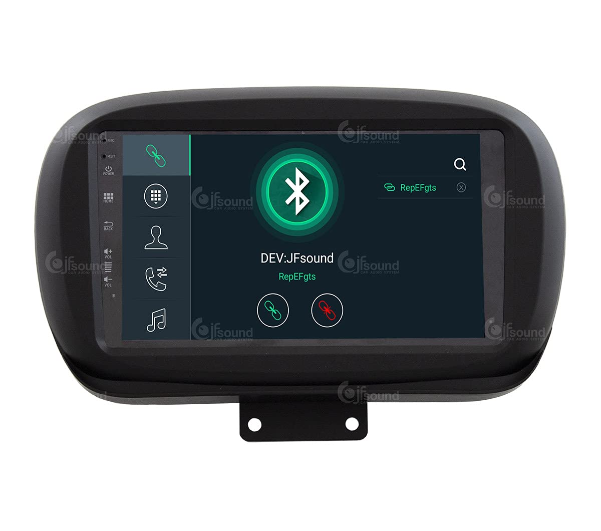Jf Sound car audio system Autorradio de Ajuste Personalizado para Fiat 500X Android GPS Bluetooth WiFi Dab USB Pantalla táctil Full HD 9" procesador de 8 núcleos y comandos de Voz