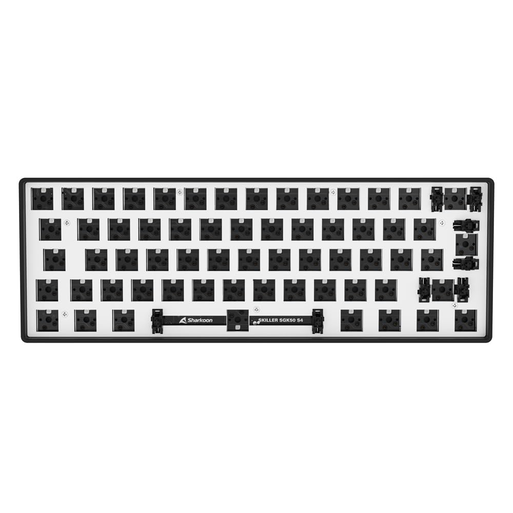 Sharkoon SKILLER SGK50 S4 Barebone ISO, Color Negro, diseño del 60%, tecnología de Interruptor Intercambiable en Caliente