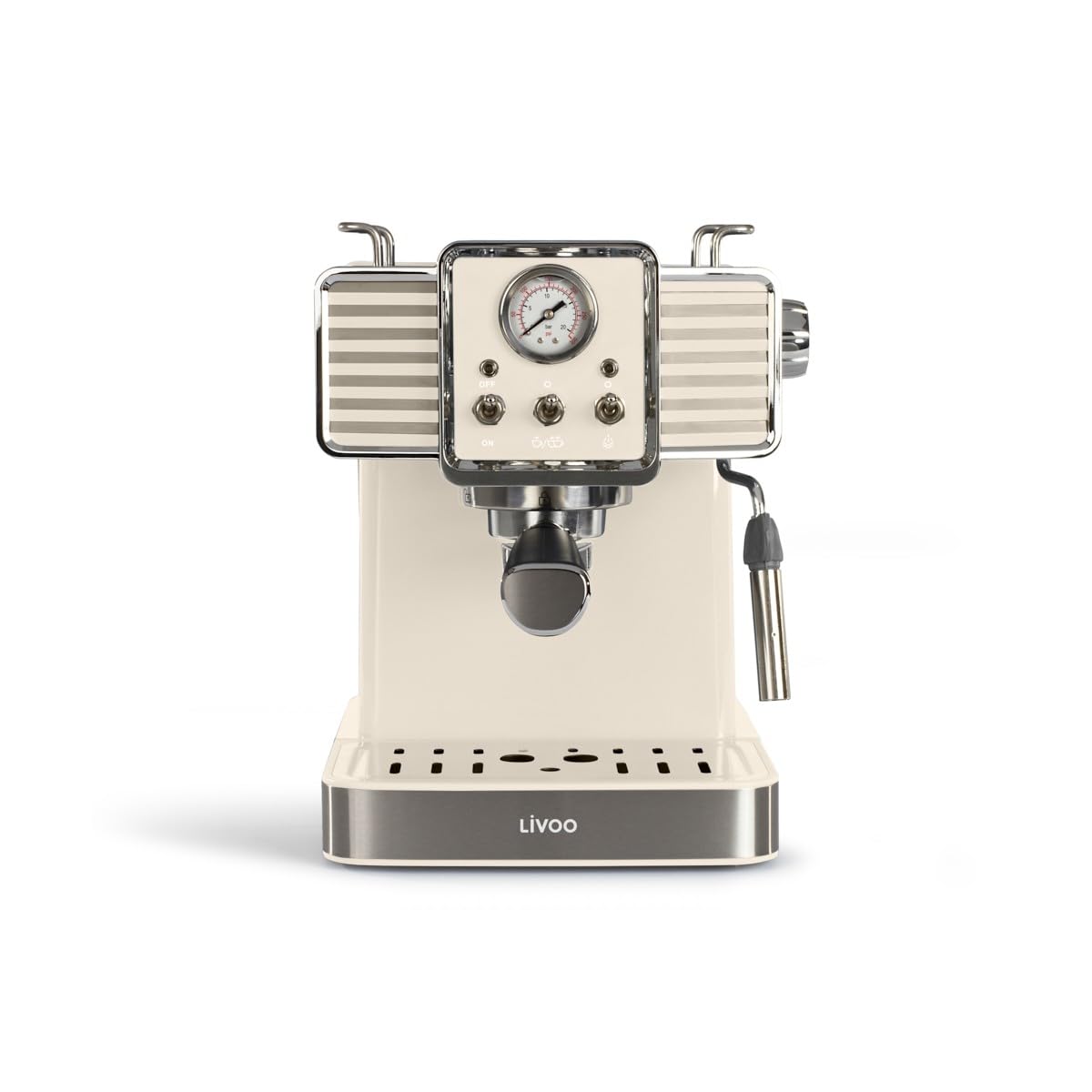 Livoo - Cafetera espresso DOD174C - 15bar, café molido y cápsula ESE, 1,5L, 1350W