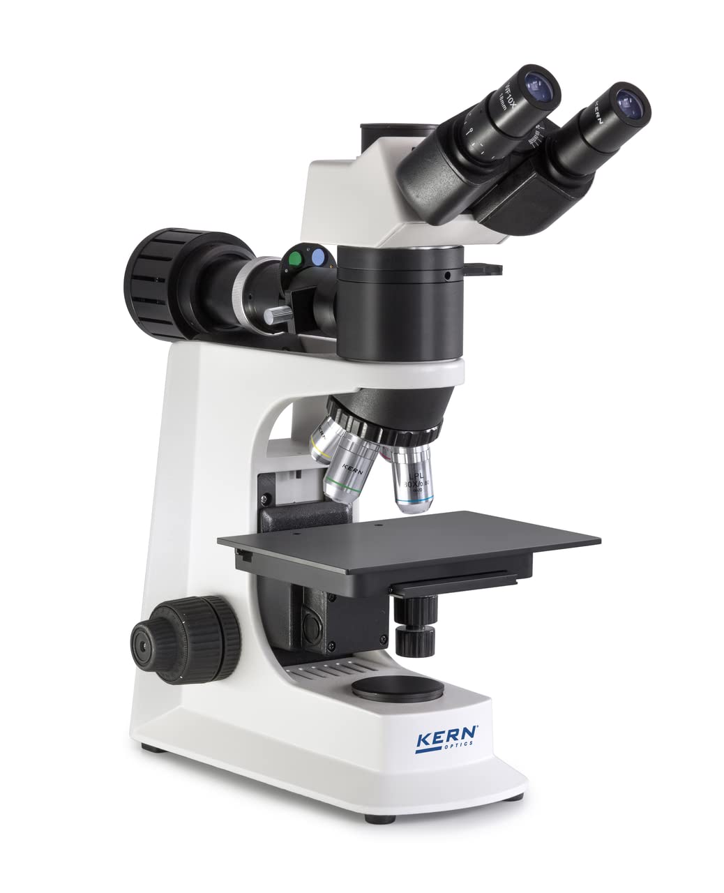 Microscopio metalurgico [Kern OKM-173] El metalurgico para los usuarios experimentados, Sistema óptico: Infinity, Tubo: Trinocular, iluminación: 6 V/30 W halógena (luz).