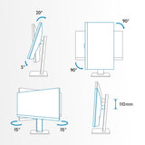 BenQ PD2705U Monitor de diseño (tecnología AQCOLOR, 27 pulgadas, 4K UHD, IPS, color panorámico P3, carga USB-C, DP / HDMI, KVM, altura ajustable) Compatible con MacBook