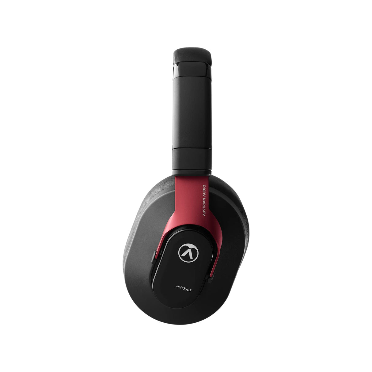 Austrian Audio Hi-X25BT Auriculares Bluetooth, Auriculares inalámbricos Profesionales (circumaurales, Almohadillas de Espuma con Memoria, Control táctil), Negro/Rojo