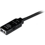 StarTech.com USB2AAEXT25M - Cable alargador USB 2.0 Hi Speed Activo Macho a Hembra, 25 m, Negro