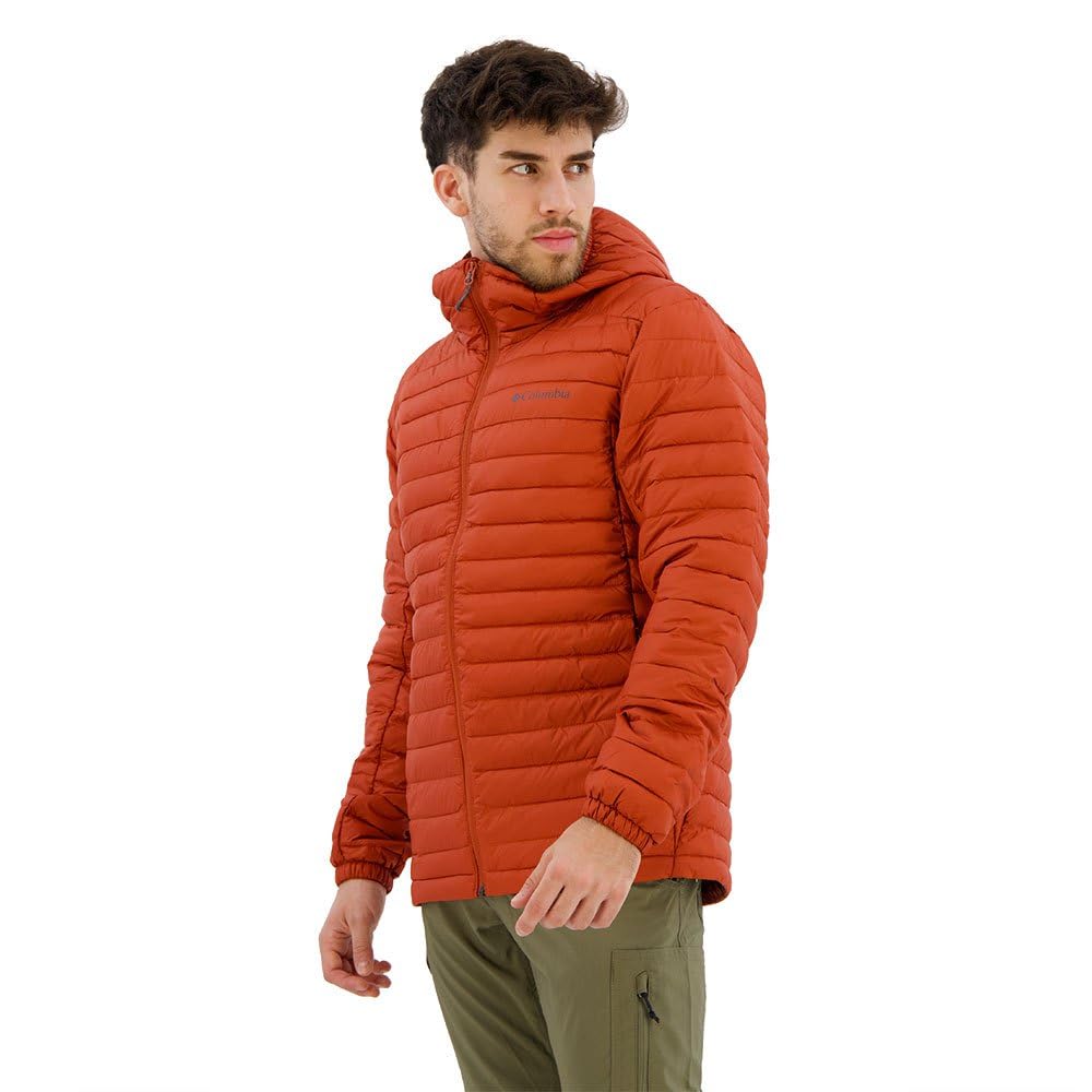 Columbia Silver Falls Hooded Jacket, Chaqueta Acolchada Con Capucha para Hombre, Warp Red, Talla M