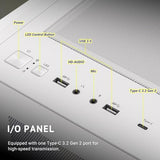 Antec C5 ARGB Blanco, Ventiladores ARGB PWM de 7 x 120 mm incluidos, hasta 10 Ventiladores simultáneamente, Puerto Tipo C 3.2 Gen 2, Paneles Frontales y Laterales de Vidrio Templado sin Costuras,