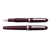 PLATINUM Pluma estilográfica japonesa #3776 Century Rhodium Bourgogne F/Rojo/0,28-0,34 mm/Hecho a mano/Pluma de oro de 14 quilates/con caja de regalo/pluma estilográfica