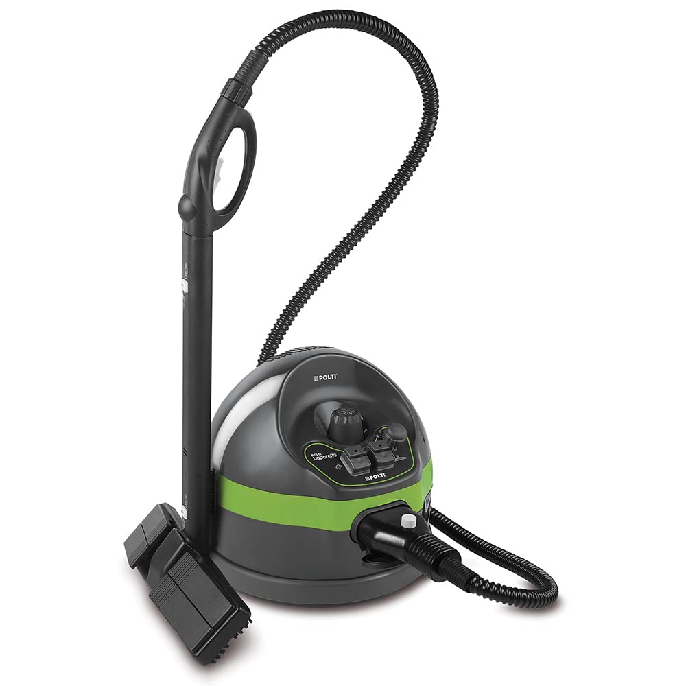 Polti Vaporetto Classic 65, Limpiador a Vapor con Caldera de Alta Presión hasta 4 bar, Potencia 1500 W, Tapón de Seguridad, Capacidad 1,3 L, Made in Italy, 7 Accesorios Incluidos, Gris y Verde
