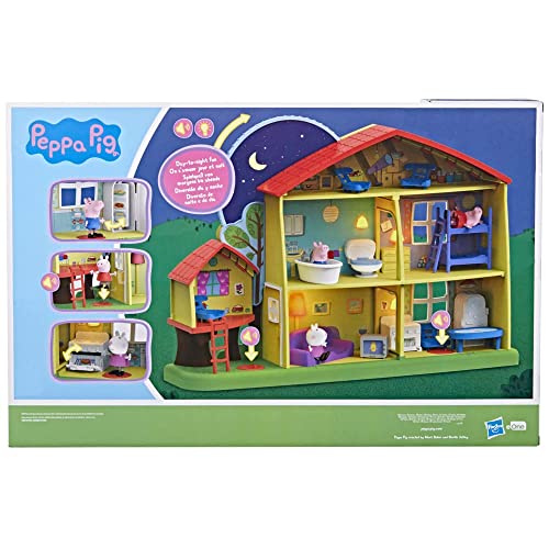 Peppa Pig Peppa’s Adventures Peppa's Playtime to Bedtime House Pre-school Toy, Speech, Light and Sounds, Ages 3 and Up , Red