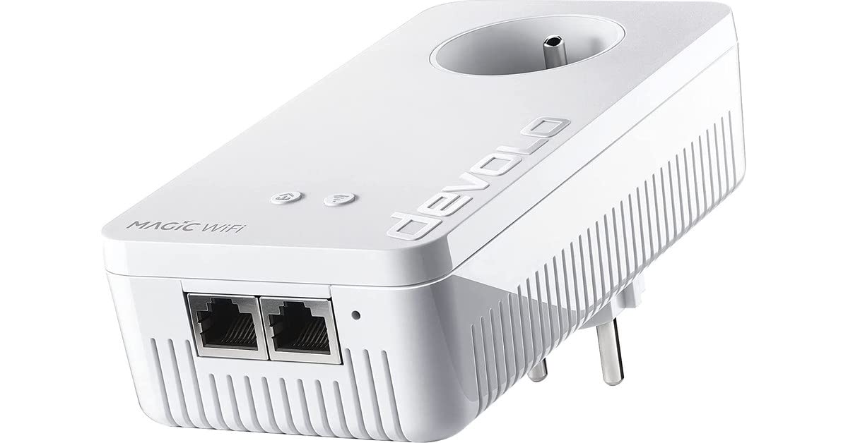 devolo Magic 1 WiFi - Adaptador PLC, para Crear una Red WiFi mallada en Toda la casa a través de la Red eléctrica, para el teletrabajo y la transmisión en Directo, Enchufe francés