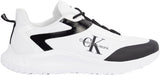 Calvin Klein Runner Sneaker para Hombre Zapatillas de Deporte, Blanco (Bright White/Black), 46