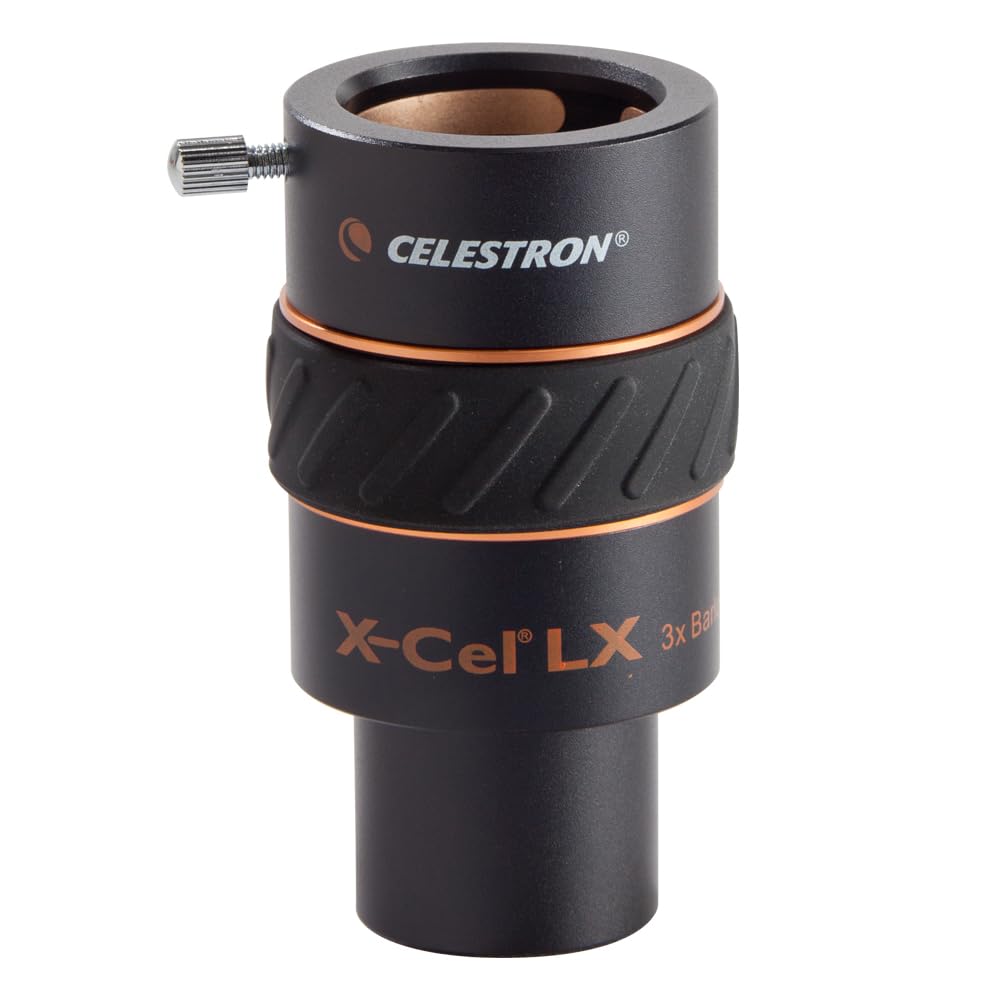 Celestron 93428 1.25" X-Cel LX: lentes Barlow 3x, negro