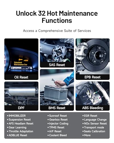 TOPDON Phoenix Nano Herramienta de Diagnóstico para Coche, Herramienta de Codificación ECU 2024 con diagnóstico Completo, 32 + Servicios de reinicio, Control bidireccional, soporta protocolos Can