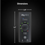 iRig HD X interfaz de audio de guitarra para iPhone, iPad, Mac, iOS y PC con USB-C, Lightning y cables USB y grabación de música de 24 bits, 96 kHz