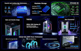 PC Gaming Mini - MEGAMINI G01, Intel® Core™ Intel i9-13900H, 32GB RAM, 1 TB SSD, GeForce RTX™ 4060 Desktop 140w, Windows 11 Home, Watercooled, Gris Oscuro