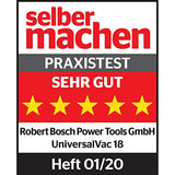 Bosch Aspirador a batería UniversalVac 18 batería de 2.5 Ah, Sistema de 18 voltios, en Caja