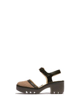 Fly London TEYO583FLY, Sandalias Mujer, Taupe/Khaki, 38 EU