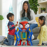 SPIDEY AND HIS AMAZING FRIENDS Marvel Aracnocuartel de los Web-Spinners - Set de Juego Infantil con Figura de Spidey, vehículo y Accesorios
