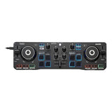 Hercules DJControl Starlight - Controladora DJ USB portatil de 2 pistas y 8 Pads, software Serato DJ Lite, para PC y MAC
