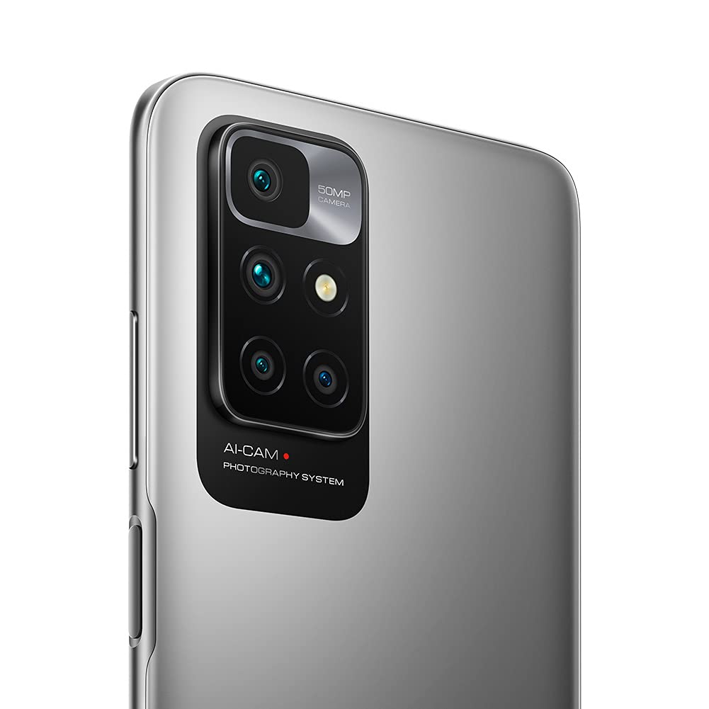 XIAOMI Redmi 10 - Smartphone de 4+64GB, Pantalla de 6,5” FHD+ 90Hz, MediaTek Helio G88, Cuadruple Cámara de 50MP IA, 5000mAh, Carbon Gray (Versión ES + 3 Años de garantía)