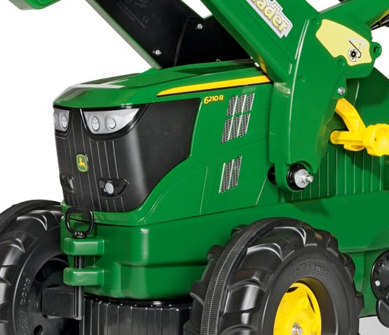 Dicoal Tractor John Deere con Bulldozer, Color Verde, Amarillo, Estandar (Rolly Toys 611096)