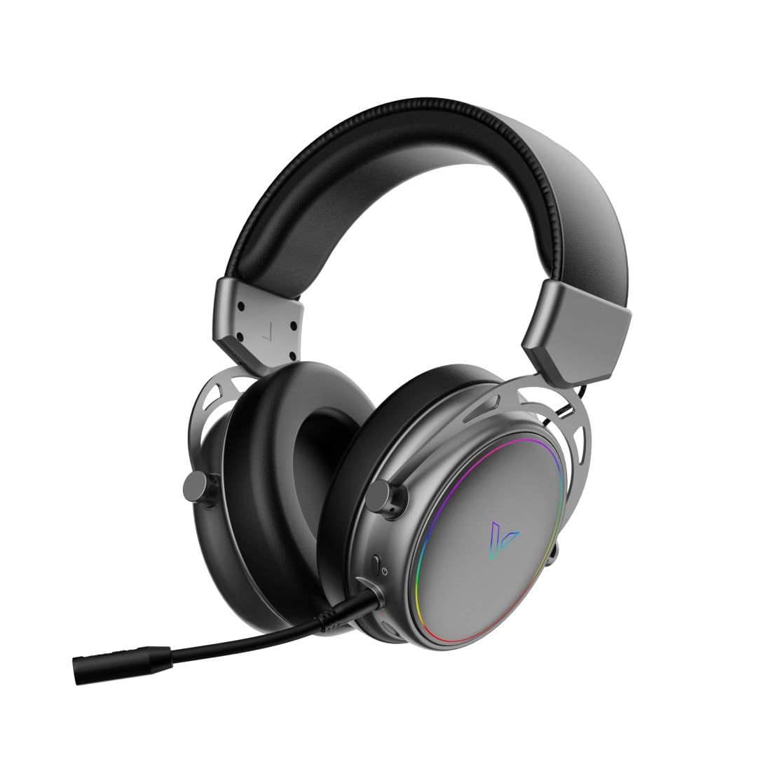 Rapoo Auriculares inalámbricos VH800 para Videojuegos, micrófono Flexible con Silencio, Almohadillas de Piel sintética, batería de 46 Horas, Auriculares Bluetooth y PC de 2,4 GHz, Mac, Xbox One, PS4,