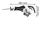 Bosch Professional 18V System GSA 18V-32 - Sierra sable a batería (18V, profundidad de corte 230mm, Vibration Control, sin batería, en maletín)