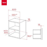 TEKA Microondas Integrable, Capacidad 20 L, 5 Niveles de Potencia, 800 W, Cristal Negro, Plato Giratorio 25,5 cm, Modelo ML 820 FI BK