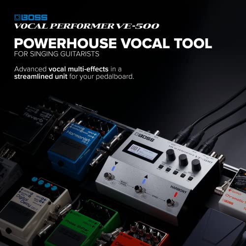 Procesador vocal BOSS VE-500 | Unidad de multiefectos vocal avanzada para guitarristas cantantes | Potentes herramientas para tu pedalera | Armonía automática y corrección de tono | Vocoder | Looper