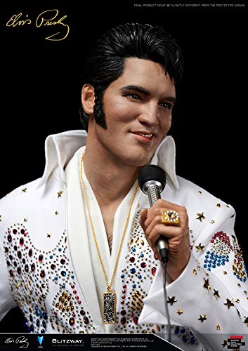 Blitzway Elvis Presley - Estatuilla híbrida de 1/4 a Escala magnífica de Elvis Aaron Presley, 52 cm